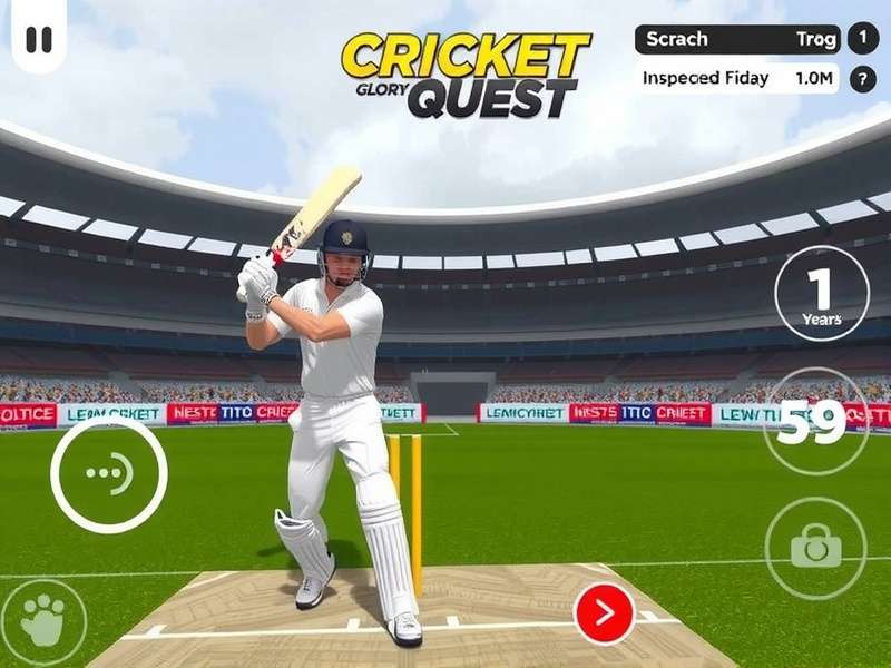 VR Cricket Glory Quest - Realistic Batting Experience VR Cricket Glory Quest Batting - Player Swinging Virtual Bat